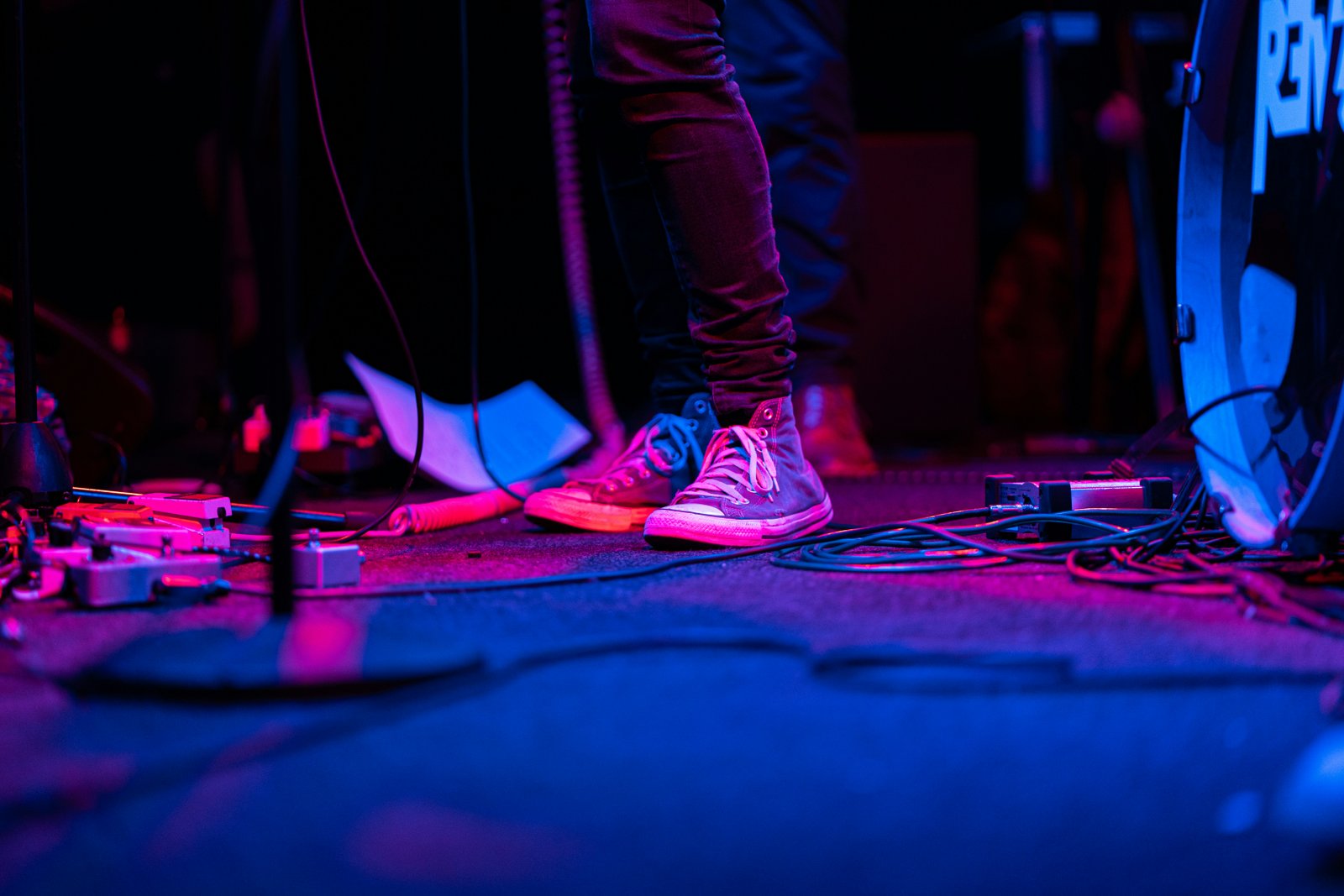 Show de música pop com luzes